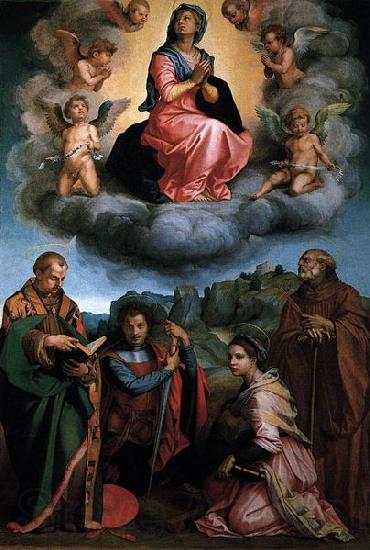 Andrea del Sarto Assumption of the Virgin Norge oil painting art